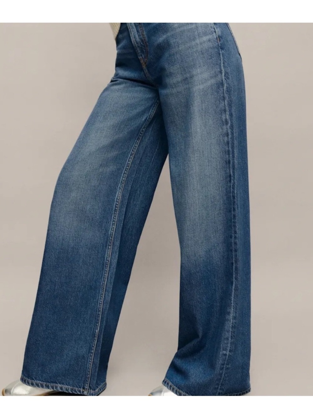 Reformation Rui Lived-in Wide Leg Baggy Jeans size 23” soft but sturdy denim - Picture 3 of 7
